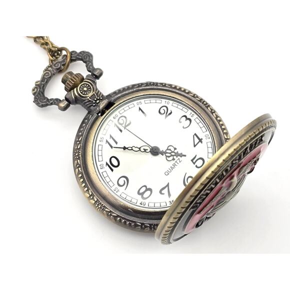 Marines Enamel Pocket Watch - USMC Gift, Military Keepsake Retirement Graduation - Picture 3 of 9